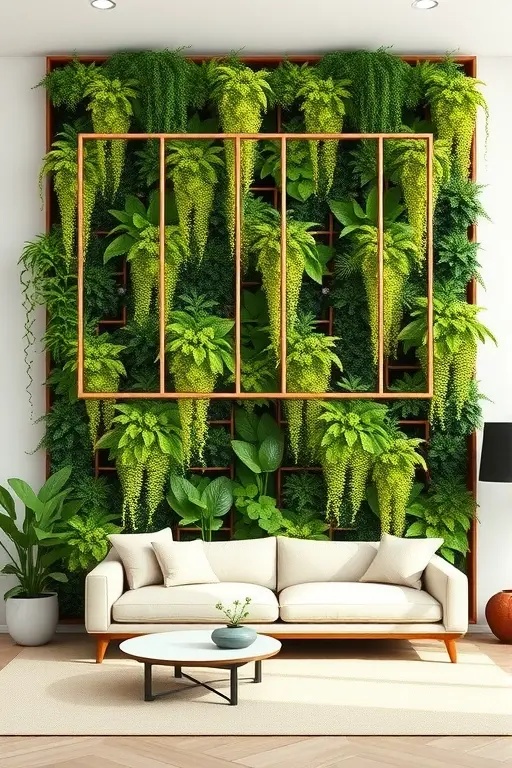 The Living Canvas - Imagine a canvas where nature paints its own masterpiece. This idea combines a variety of small potted plants arranged in a geometric pattern on a large wooden board. Use reclaimed wood to evoke a rustic feel. The vibrant greens contrast beautifully against the weathered surface, creating an organic art piece that evolves as the plants grow.