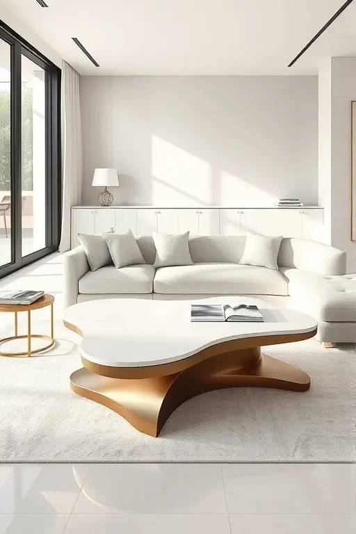 The Sculptural Coffee Table: Art Meets Function - Why settle for a boring rectangle? Elevate your living space with a sculptural coffee table that makes a statement. Whether it’s a geometric design or an organic shape, this piece is bound to be the conversation starter that catches every guest's eye.