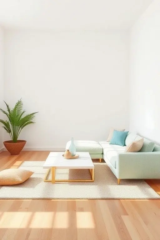 Ocean Mist - Cream paired with a soft, muted blue creates a dreamy oceanic vibe. This combination brings a sense of peace and relaxation, transforming your space into a serene getaway.