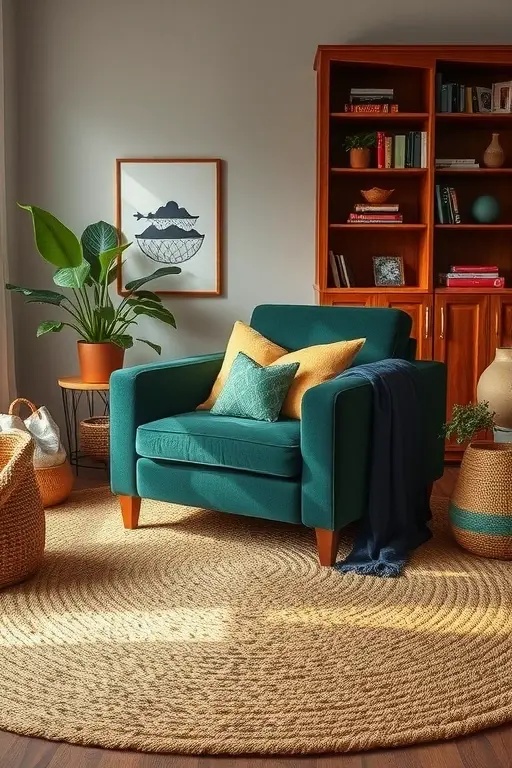 Layered Textures - Embrace the tactile experience by surrounding your armchair with a curated collection of textures. Think a plush sheepskin throw draped over the back, paired with a slubby linen pillow that beckons you to sink in. Surround it with a mix of natural elements—think rattan side tables and woven baskets—creating an inviting oasis. Each layer adds depth and richness, transforming your armchair into a cozy sanctuary that invites both relaxation and conversation.