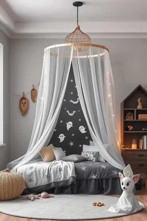 Ghostly Gaze - Channel the spirit of Halloween by placing ghost stickers in unexpected places—like behind doorways or peeking out from under furniture. These playful surprises will elicit shrieks of delight (and perhaps a little fright) from visitors. Pair them with soft, flickering lights for an ethereal glow that will haunt your space beautifully.