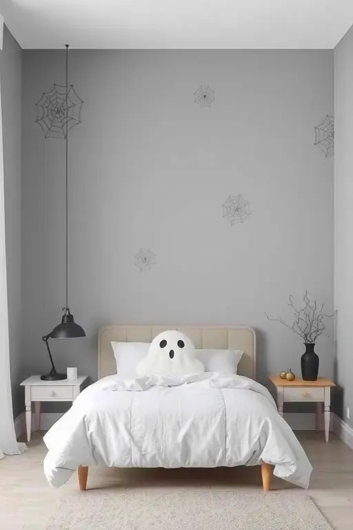 The Unseen Web - Craft a subtle web out of fine, nearly invisible filament that stretches across the mantel. This modern interpretation of spiderwebs adds an air of intrigue without overwhelming the space, allowing for glimpses of decor beneath.