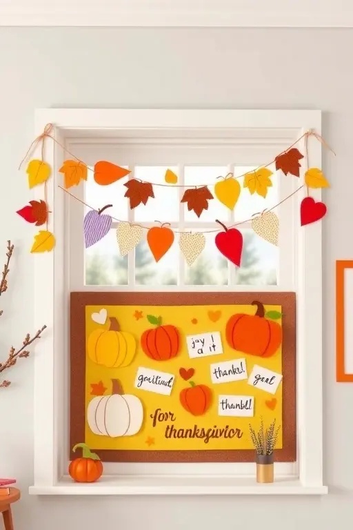 Gratitude Garland - Create a heartwarming gratitude garland by stringing together colorful leaves, each inscribed with a thank-you note from your child. Hang this charming decoration across the room as a daily reminder to cherish the little things.