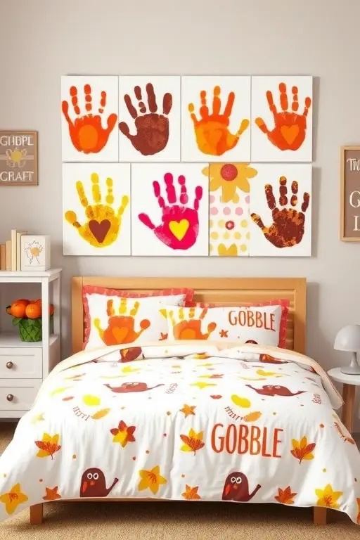 Turkey Handprints - Turn simple handprints into cheerful turkeys with a splash of paint and some googly eyes! Frame these delightful creations and hang them as unique wall art that celebrates your child's creativity and the spirit of the season.