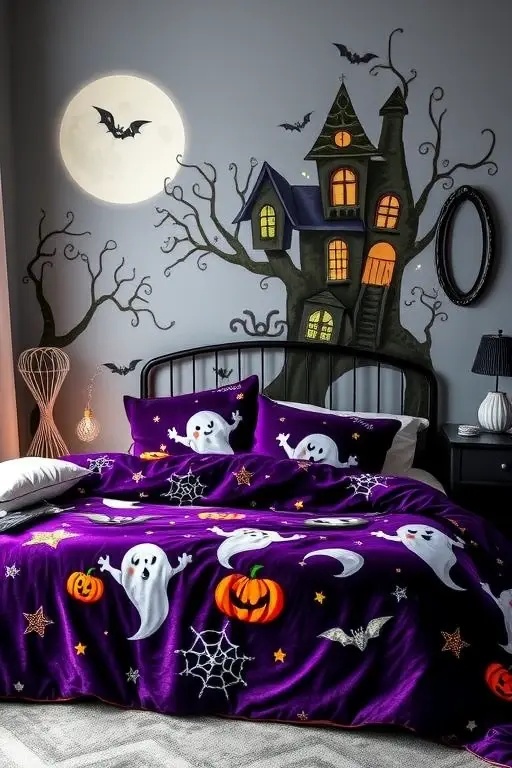 Ghoulish Glamour - Inject your home with a dose of ghoulish glamour! These pillow covers featuring sparkling skulls, glimmering ghosts, and shimmery pumpkins will bring a dazzling charm to your decor. It’s an audacious twist that transforms your ordinary seating into a spectacular stage, where every cushion holds the thrill of a Halloween gala, igniting excitement and joyous energy in your gatherings.