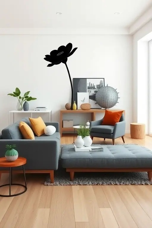 Eclectic Fusion - Mix and match your black flower with vibrant, unexpected decor elements—think bright cushions or colorful artwork. This approach allows the flower to serve as a bold anchor, harmonizing the wild energy of your space while maintaining an air of sophistication.