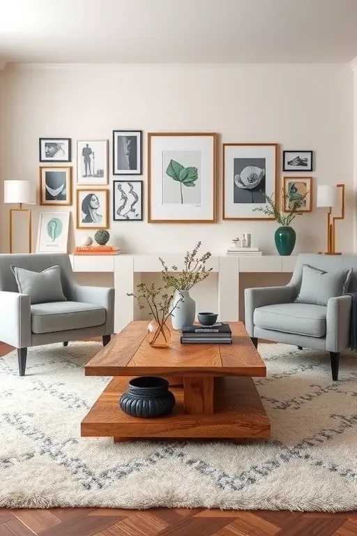 The Personal Gallery - Display a few cherished photos or art prints in stylish frames. A personal gallery adds warmth and character, allowing your coffee table to narrate your life’s journey and experiences in a beautifully curated way.