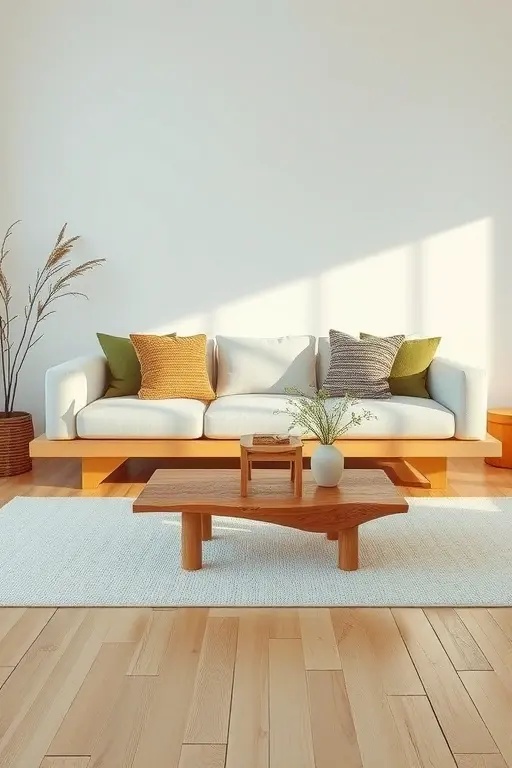 Lightness of Being - Ditch heavy curtains in favor of sheer, billowy fabrics that filter natural light. This airy choice enhances the sense of openness typical of both Japanese and Scandinavian spaces, allowing the room to breathe while enhancing the rustic charm.