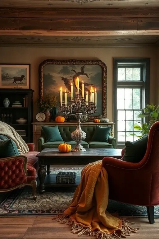 Harvest Haunt - Blend Halloween with autumn by creating a harvest haunt. Use hay bales, pumpkins, and cornstalks as natural backdrops for ghostly figures. The rustic textures and warm colors of this display evoke a sense of nostalgia, making it a heartfelt reminder of the beauty in seasonal transitions.