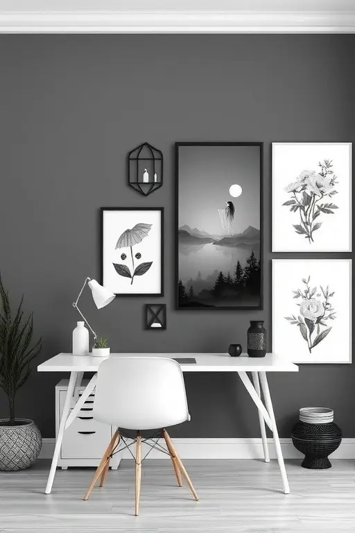 Charmed Whispers - Incorporate delicate texts or quotes that evoke nostalgia and connection. Pair these with minimalistic illustrations of crows or crescent moons. The combination of words and imagery creates a dialogue with the space, encouraging visitors to pause, reflect, and feel the magic of the season’s spirit.