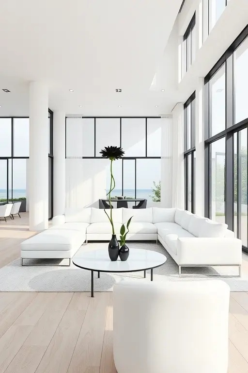 Modern Minimalism - Feature a single black flower in a glass vase on a sleek, white table for a modern minimalist look. This simple arrangement highlights the elegance of the flower while complementing contemporary aesthetics, proving that less can indeed be more.