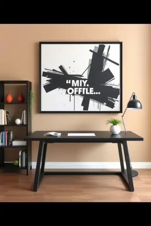 Dynamic Duo: Art & Quotes - Pair your motivational quotes with abstract art pieces in monochrome tones. This duality not only complements the minimalist ethos but also enhances your space’s dynamism, creating a vibrant conversation starter while maintaining a sleek aesthetic.