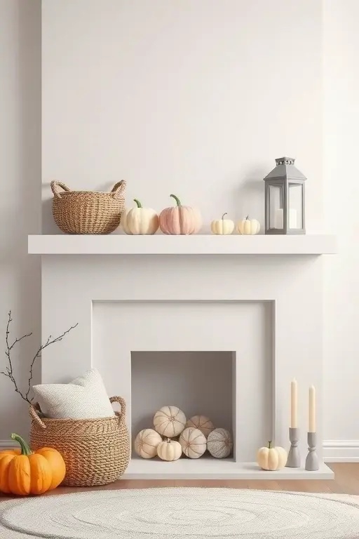 Textured Tranquility - Combine soft, muted textures with a minimalist garland made of felted wool or cotton in rich autumn colors. Layer this with thin strands of silver tinsel to evoke the shimmering night sky, keeping the feel cozy yet sophisticated.