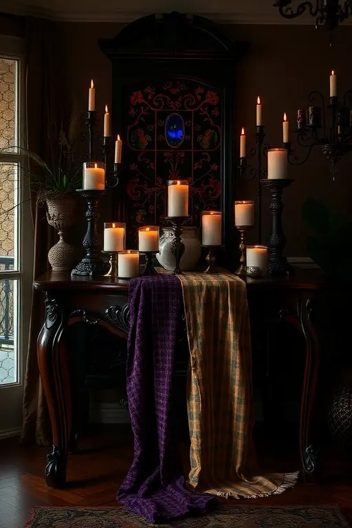 Seasonal Scented Sorcery - Don’t forget to engage the senses! Place a few fragrant sachets or candles in the mix, featuring notes of cinnamon, clove, and orange. As the scents swirl through the air, they will complete the mood of enchantment, inviting all who enter to linger in your transformed space.