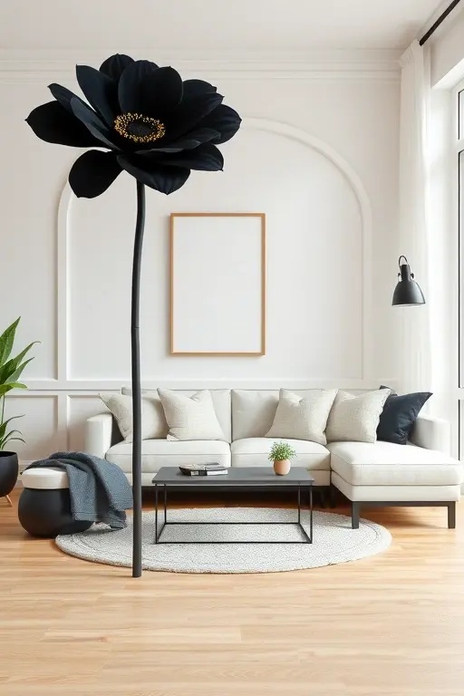 Vintage Elegance - Showcase your black flower in an antique vase, rich with history and patina. The juxtaposition of the delicate flower and the ornate vessel creates a sense of timeless elegance, making it a perfect conversation starter for any gathering.