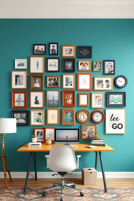 Gallery Wall of You - Forget the bland motivational posters! Curate a gallery wall that speaks to your soul. Mix and match art, photographs, and even your favorite quotes scrawled on random paper. This ever-evolving display will keep your spirits high and remind you of what inspires you every day.
