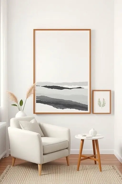 The Gallery Nook - Design a cozy corner featuring a carefully curated collection of small art pieces that tell a story. Mix textures, styles, and frames to cultivate an intimate space where every piece sparks curiosity and conversation, transforming a mundane area into a personal museum.