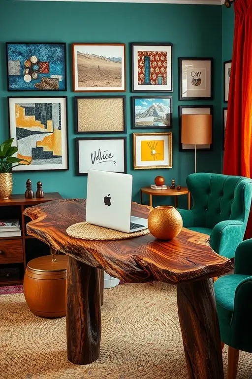 The Texture Buffet - Say goodbye to flat surfaces! Layer textures like a professional chef layers flavors. Think woven baskets, plush rugs, and even quirky wallpaper. Your workspace should engage all your senses. Touch, see, and feel the creativity in the air; it’ll make the mundane feel extraordinary.