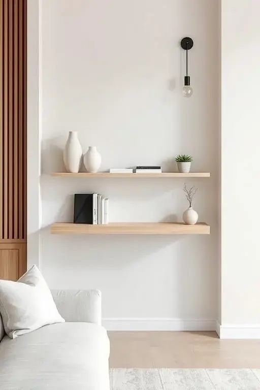 Wall-Mounted Wonders - Reimagine your gallery wall by incorporating floating shelves that seem to defy gravity. Decorate with curated art pieces and unique collectibles that draw the eye upward. This clever trick adds depth and dimension to your walls, making them a focal point of conversation in any room.
