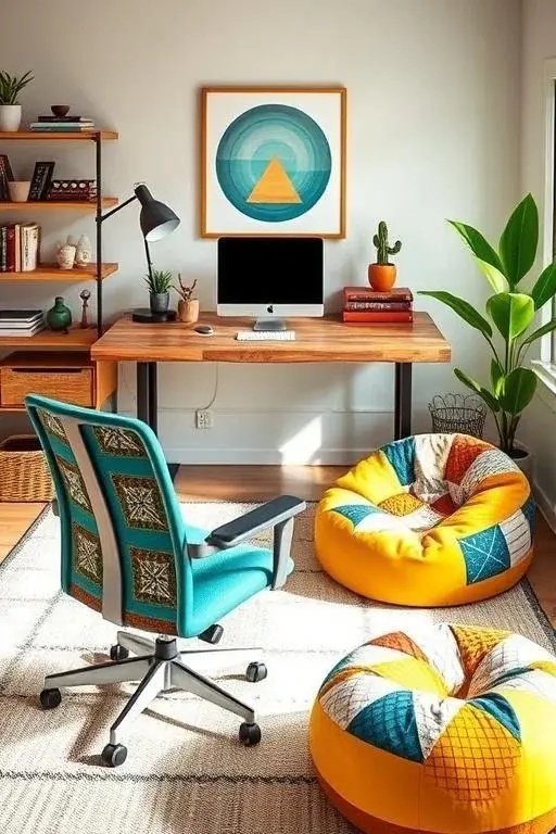 Zen and the Art of Quirk - Who says zen has to be boring? Conjure a ‘Zen and the Art of Quirk’ experience by mixing meditative elements like plants and soft fabrics with quirky sculptures or laughter-inducing art pieces. It’s not just a relaxation space; it’s where tranquility meets personality!