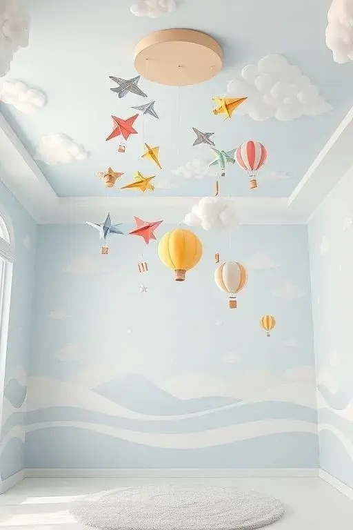 Fantasy Flight - This whimsical design features a parade of colorful paper cranes that appear to take flight. Each crane is handcrafted from recycled materials, adding an eco-friendly touch that celebrates creativity and artistry.