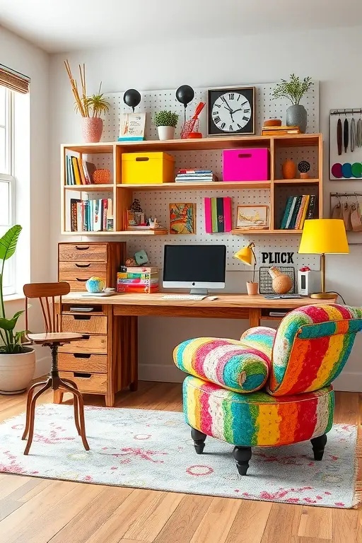 The Chaos Organizer - Embrace the organized chaos approach. Use colorful boxes, quirky trays, and playful file organizers to keep your essentials in check while adding flair. This way, your workspace remains functional without veering into the dull, allowing your personality to shine through.